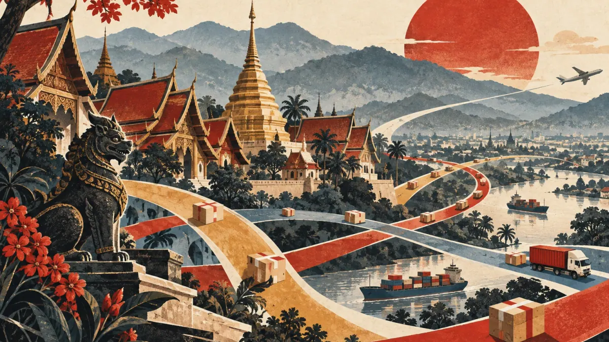 Editorial illustration: Chiang Mai cross-border commerce
