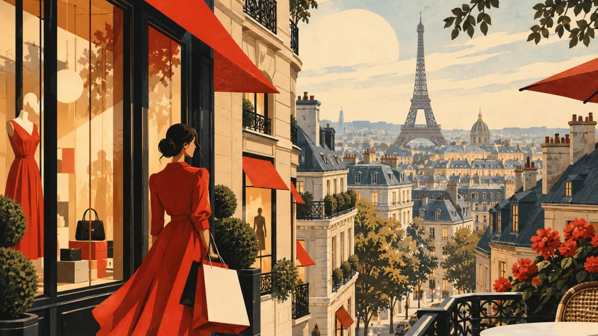 Editorial illustration: Paris retail innovation