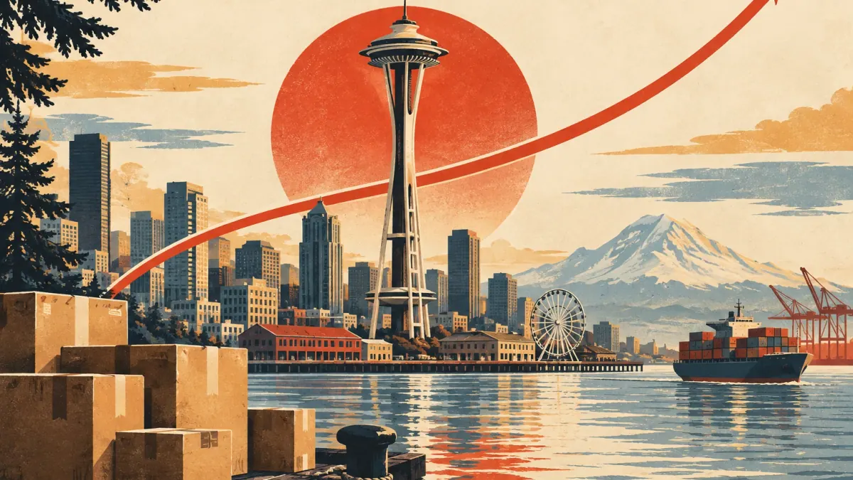 Editorial illustration: Seattle ecommerce gathering